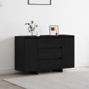 vidaXL Sidoord svart ek 120x41x75 cm konstruerat trä