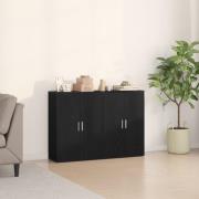 vidaXL Skåp 2 st Svart Ek 60x31x84 cm Konstruerat trä