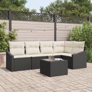 vidaXL 5-delat trädgårdsoffset med kuddar Brown Poly Rattan