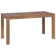 vidaXL Matbord i massiv teak med naturlig finish 140x70x76 cm
