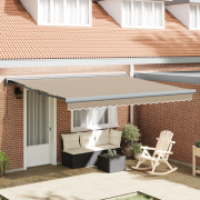vidaXL Automatisk utdragbar markis beige 400x300 cm