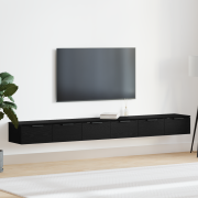 vidaXL Väggskåp 2 delar Svart ek 102x30x20 cm Trä
