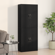 vidaXL Skåp 2 st svart ek 69,5x34x180 cm konstruerat trä