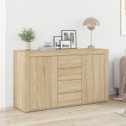 vidaXL Sideboard Sonoma Ek Konstruerat trä 120 x 36 x 69 cm Förvaring