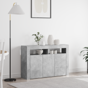 vidaXL Skåp Betonggrå Konstruerat trä 116 x 30 x 75 cm Rektangulärt