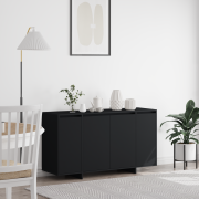 vidaXL Svart Sideboard Svart Konstruerat trä 135 x 41 x 75 cm