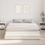 vidaXL Förvaringssängram Vit 180x200 cm