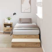 vidaXL Förvaringssängram Artisan Ek 90x190 cm