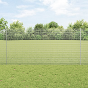 vidaXL Svetsat Stängsel med 44 U-poster Silver 1.2x50 m Stål