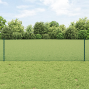 vidaXL Svetsat Trådstängsel med 5 U-poster Grönt 0.6x10 m Stål