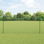 vidaXL Svetsat Tråd Stängsel med 5 U-poster Grön 1,4x10 m Stål