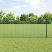 vidaXL Svetsat Trådgaller med 22 U-poster Grön 1x50 m Stål