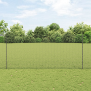vidaXL Svetsat Trådstaket med 22 U Stolpar Grå 1.4x25 m Stål