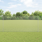 vidaXL svetsat trådgärde med 44 U-poster grå 1.4x50 m stål