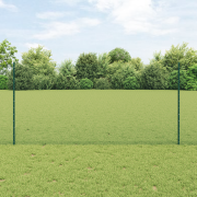 vidaXL Staketstolpar 5 st U-kanal Grön 120 cm Stål
