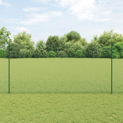 vidaXL Stängselstolpar 5 st U-Kanal Grön 160 cm Stål