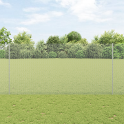 vidaXL Trädgårdsstängselset Set om 2 Galvaniserat stål 25 x 1.5 m stän...