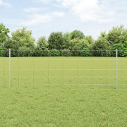 vidaXL Staketstolpar 11 st U-Kanal 80 cm Galvaniserad stål