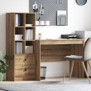 vidaXL Skrivbord med Förvaring Artisan Ek Konstruerat Trä