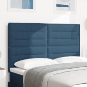 vidaXL Sänggavel Linjer Design Blå 140 cm Tyg
