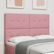 vidaXL Sänggavel Knappslagen Rosa 160 cm Sammet