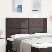 vidaXL Sänggavel med knappar mörkbrun 180 cm tyg