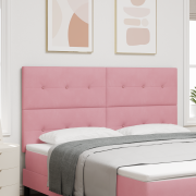 vidaXL Sänggavel med knappar rosa 180 cm sammet