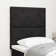 vidaXL Sänggavel i Svart Sammet med Diamantblock Design, 80cm