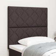 Mörkbrun diamantblockmönster tygsänggavel 100 cm