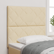vidaXL Sänggavel Diamantblock Design Grädde 100 cm Tyg