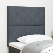 vidaXL Sänggavel med diamantblockdesign i mörkgrått, 100 cm sammet