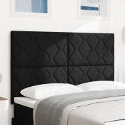 vidaXL Sänggavel med diamantblockmönster svart 160 cm tyg