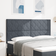vidaXL Mörkgrå sammet sänggavel med diamantblockdesign, 180 cm