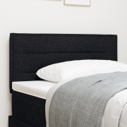 vidaXL LED-sänggavel Linjedesign Svart 80 cm Tyg