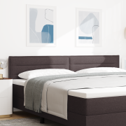 vidaXL LED Headboard Linjer Design Mörkbrun 100 cm Tyg