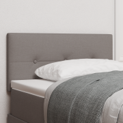 vidaXL LED Sänggavel med knappar taupe 90 cm tyg