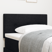 vidaXL LED Sänggavel med knappar svart 100 cm tyg