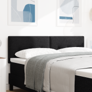 vidaXL LED Sänggavel Med Knappar Svart 72 cm Tyg