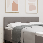 vidaXL LED Sänggavel med knappar taupe 72 cm tyg