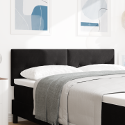 vidaXL LED Sänggavel med knappar svart 72 cm sammet