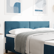 vidaXL LED Sänggavel med knappar mörkblå 72 cm sammet