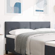 vidaXL LED Sänggavel med knappar mörkgrå 80 cm sammet