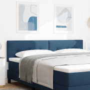 vidaXL LED Sänggavel med knappar blå 90 cm tyg