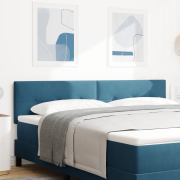 vidaXL LED Sänggavel med knappar mörkblå 90 cm sammet
