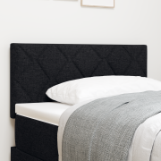 vidaXL LED-sänggavel med diamantblockdesign Svart 90 cm Tyg