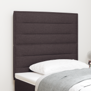 vidaXL LED Sänggavel Linjer Design Mörkbrun 100 cm Tyg