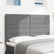 vidaXL Sänggavel med LED-belysning ljusgrå 80 cm manchestertyg