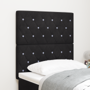 vidaXL LED Sänggavel Svart 80 cm Sammet