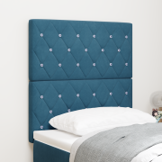 vidaXL LED Sänggavel Mörkblå 80 cm Sammet