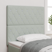 vidaXL LED-sänggavel Ljusgrå 100 cm Sammet